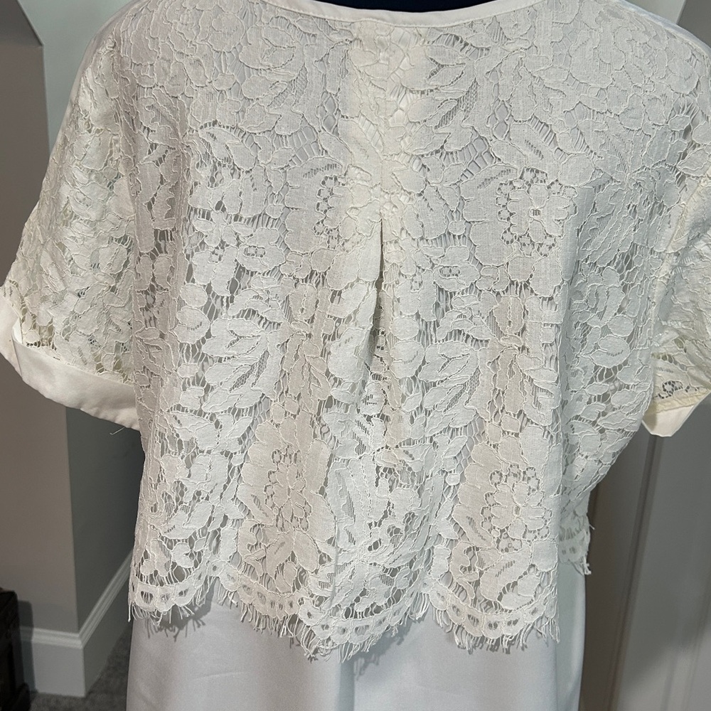 Elegant White Lace Women's Top - Picture 5 of 5